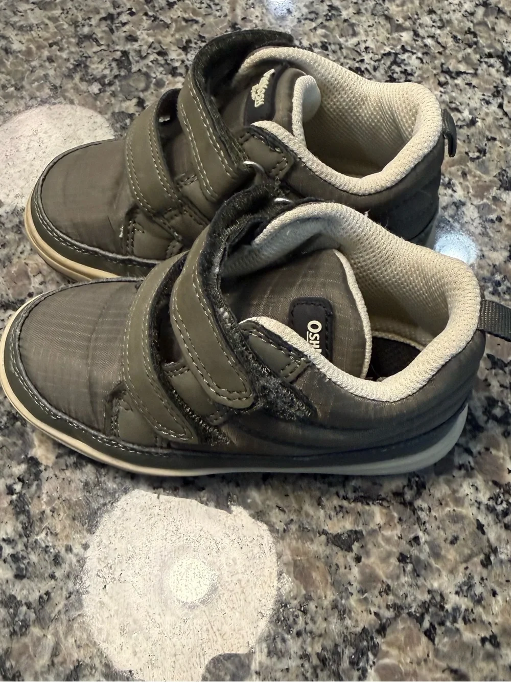 OshKosh B'gosh Olive Green Double Velcro Kids Sneakers